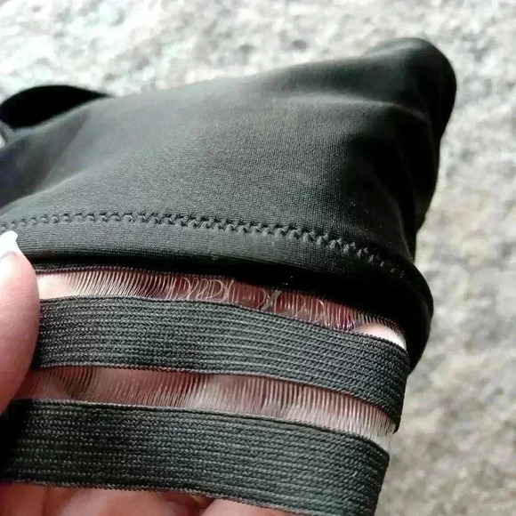 Shein Womens Black Floral 2 Piece One Shoulder Swimsuit L - Picture 16 of 16